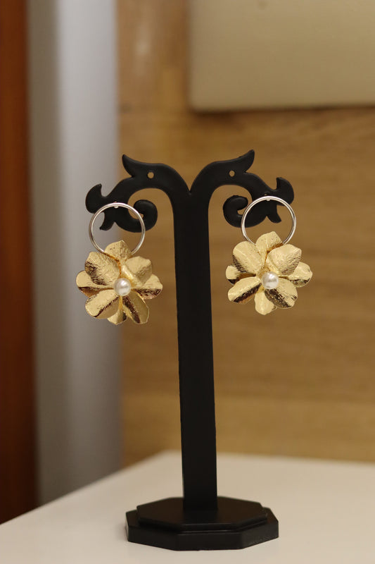 Gold Flower Earrings